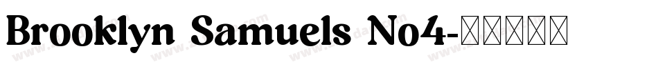 Brooklyn Samuels No4字体转换